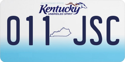 KY license plate 011JSC