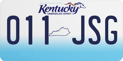 KY license plate 011JSG