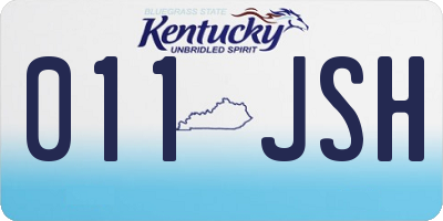 KY license plate 011JSH