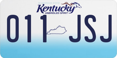 KY license plate 011JSJ
