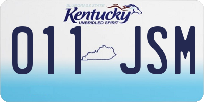 KY license plate 011JSM