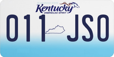 KY license plate 011JSO