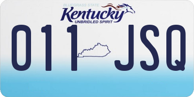 KY license plate 011JSQ