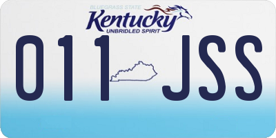 KY license plate 011JSS