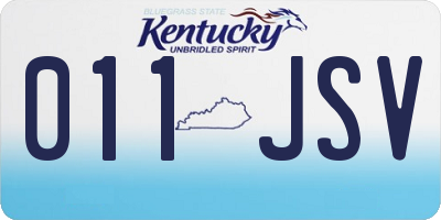 KY license plate 011JSV