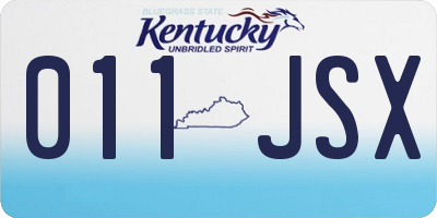 KY license plate 011JSX