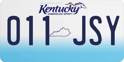 KY license plate 011JSY