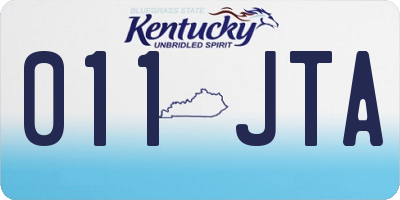 KY license plate 011JTA