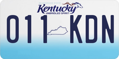 KY license plate 011KDN