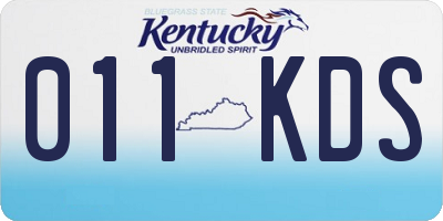 KY license plate 011KDS