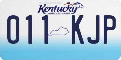 KY license plate 011KJP