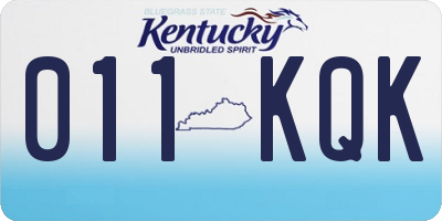 KY license plate 011KQK