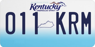 KY license plate 011KRM