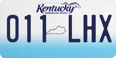 KY license plate 011LHX