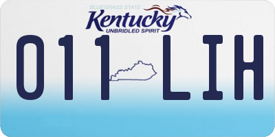 KY license plate 011LIH