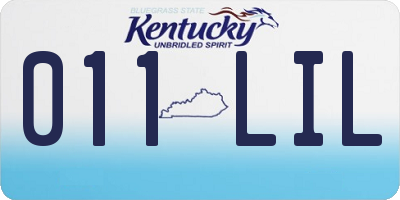 KY license plate 011LIL