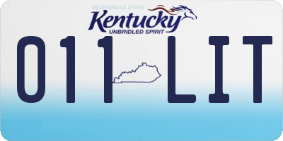 KY license plate 011LIT