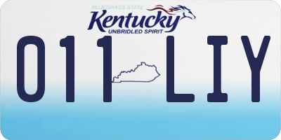 KY license plate 011LIY