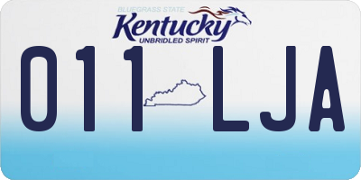 KY license plate 011LJA