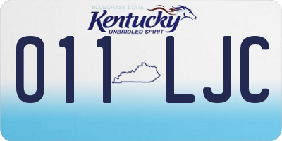 KY license plate 011LJC
