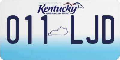 KY license plate 011LJD