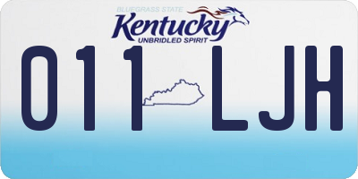 KY license plate 011LJH