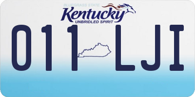 KY license plate 011LJI