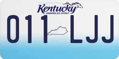 KY license plate 011LJJ