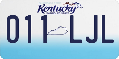 KY license plate 011LJL