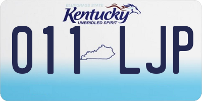 KY license plate 011LJP