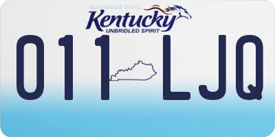 KY license plate 011LJQ
