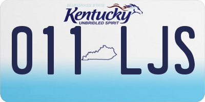 KY license plate 011LJS