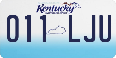 KY license plate 011LJU