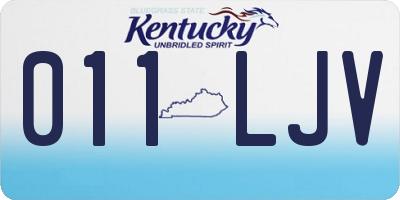 KY license plate 011LJV