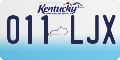 KY license plate 011LJX