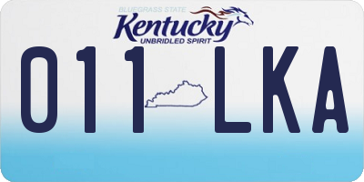 KY license plate 011LKA