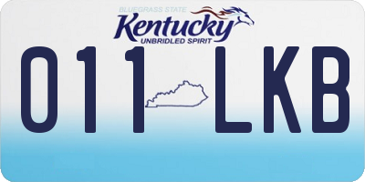 KY license plate 011LKB