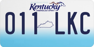 KY license plate 011LKC