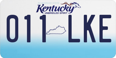 KY license plate 011LKE