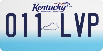 KY license plate 011LVP