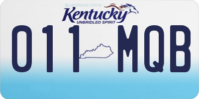 KY license plate 011MQB