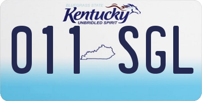 KY license plate 011SGL