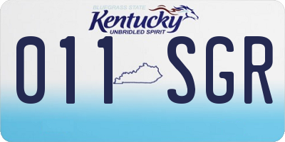 KY license plate 011SGR