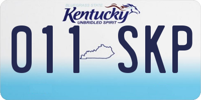 KY license plate 011SKP