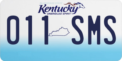 KY license plate 011SMS