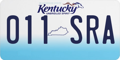 KY license plate 011SRA