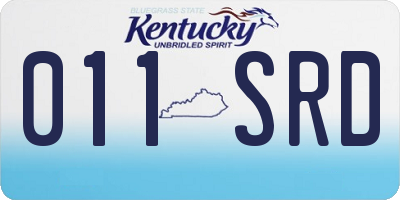 KY license plate 011SRD