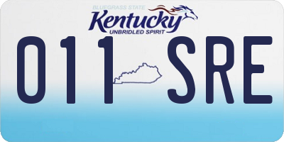 KY license plate 011SRE