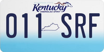 KY license plate 011SRF