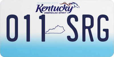 KY license plate 011SRG